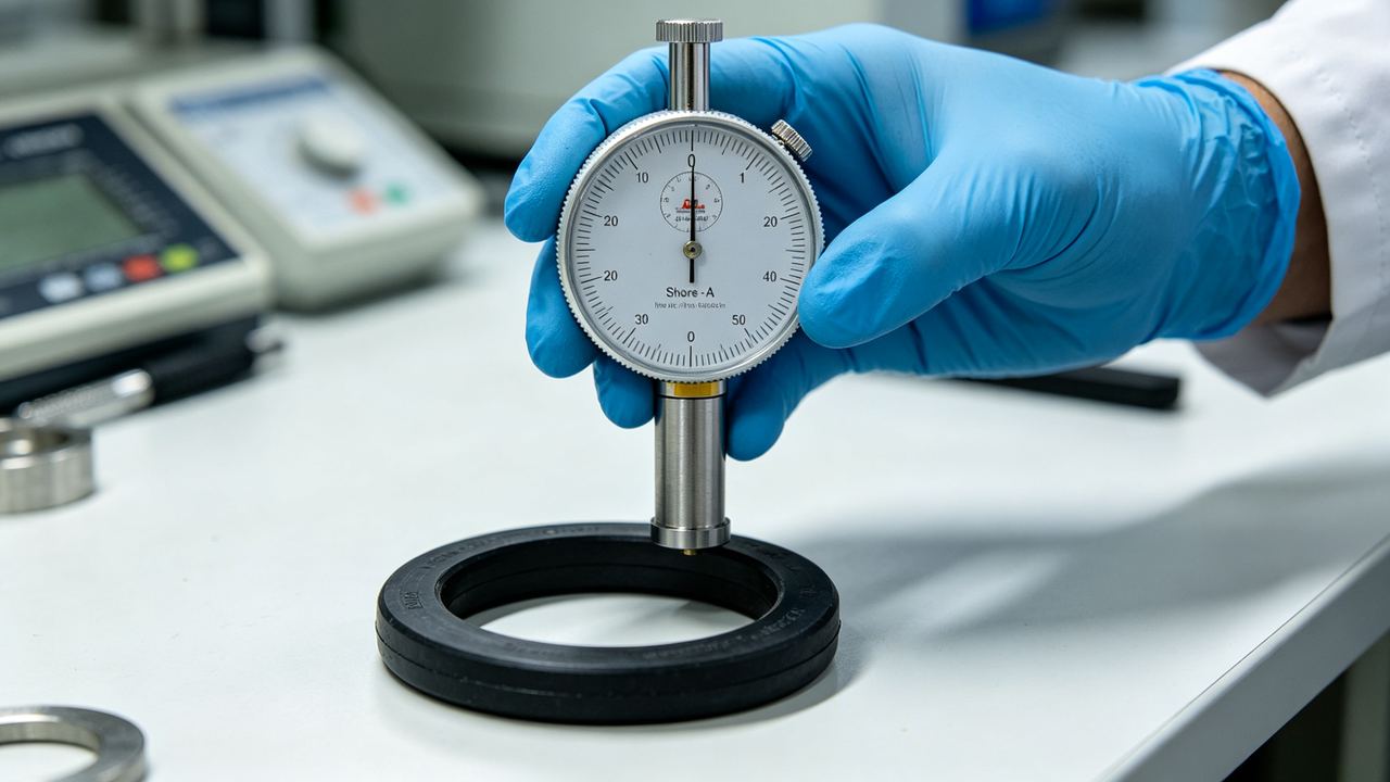 Shore hardness test on O-ring